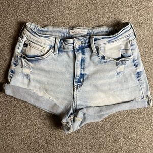 KanCan Light Blue Distressed Jean Shorts